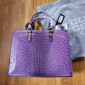 Dasein Women Satchel Handbag - Purple - NWT
